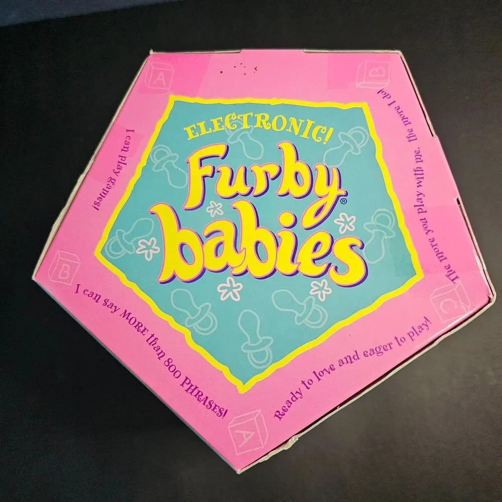 New Pink White Furby Baby, Vtg Sealed 1999 Tiger Electronics Talking Pet